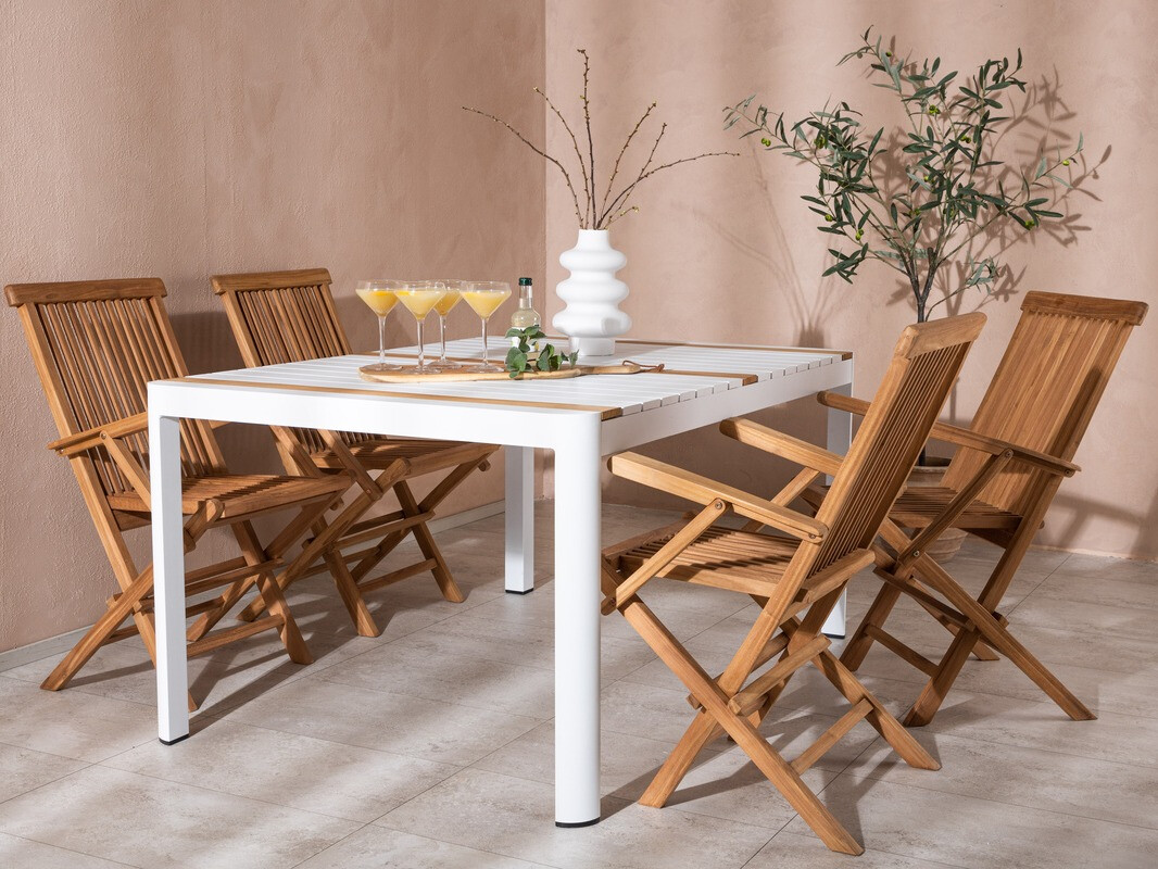 Vrtni stol Dallas 2828 (Bijela + Smeđa)