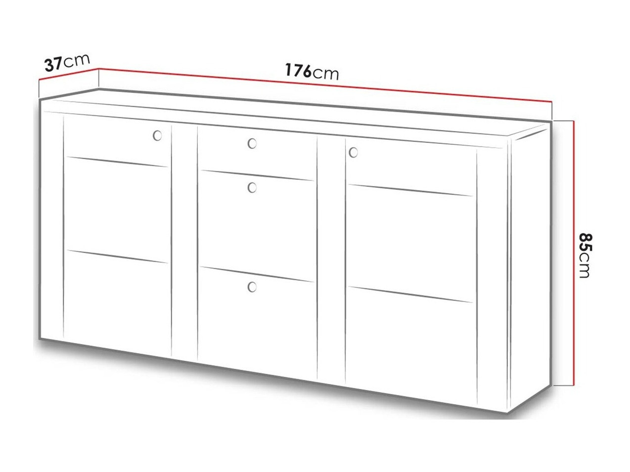 Komoda Salelbo 107 (Ariš Sibu + Tartuf hrast)