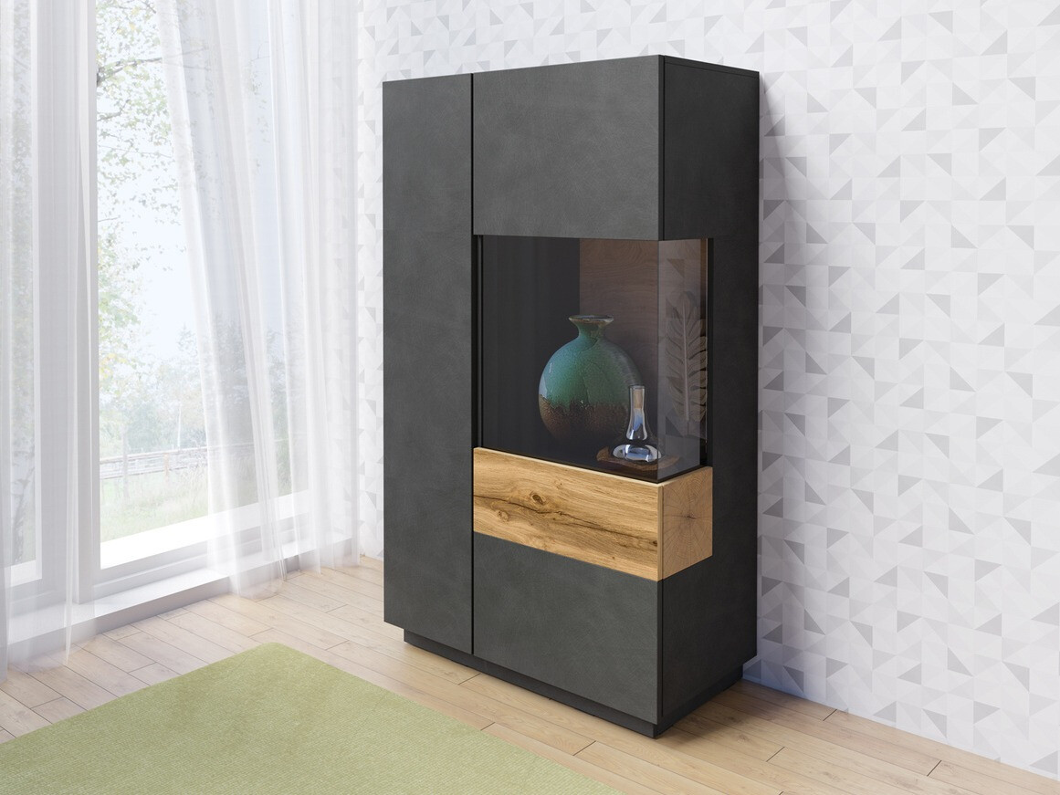 Ormarić Livlore 104 (Siva Matera + Hrast Wotan)