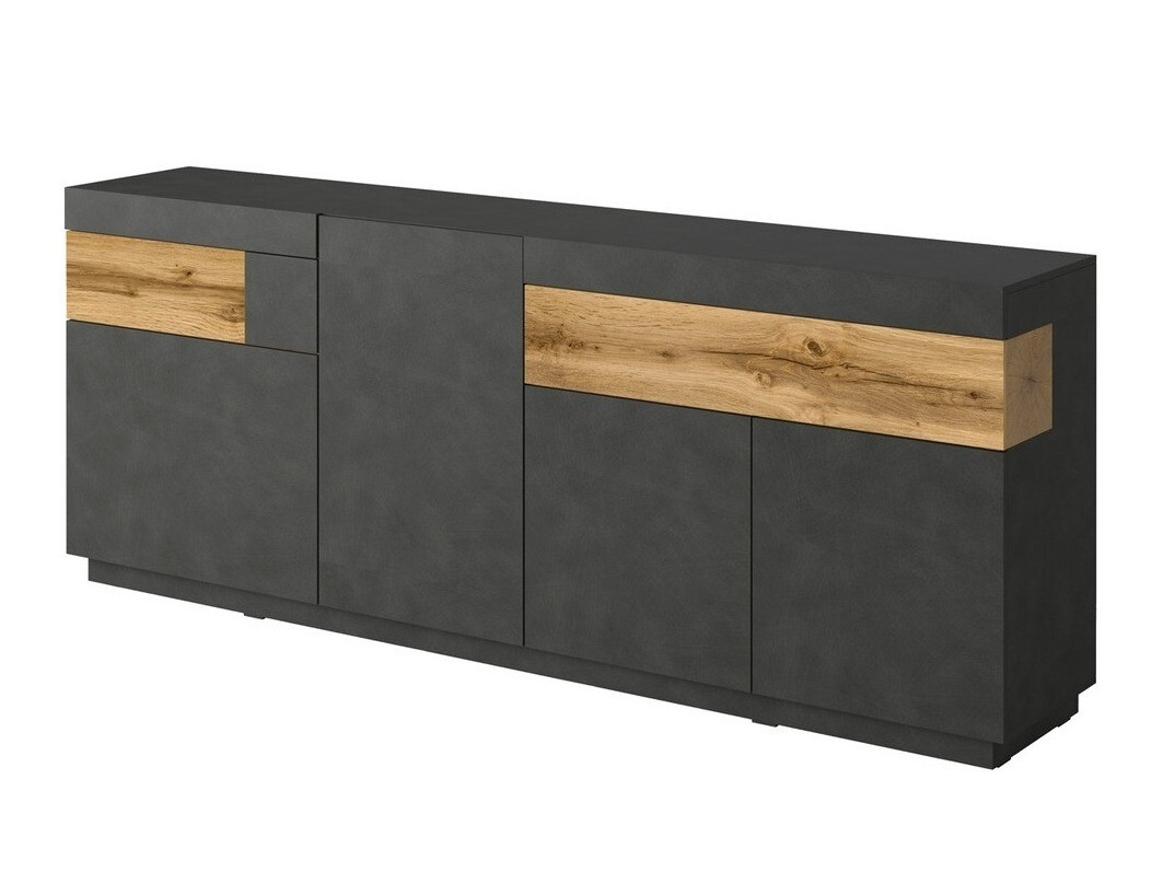 Komoda Livlore 101 (Siva Matera + Hrast Wotan)