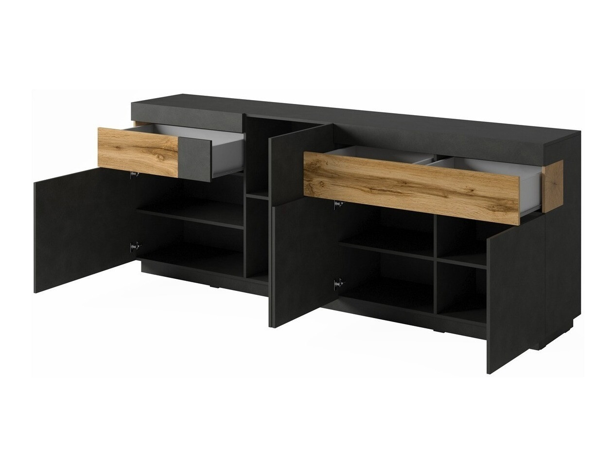 Komoda Livlore 101 (Siva Matera + Hrast Wotan)