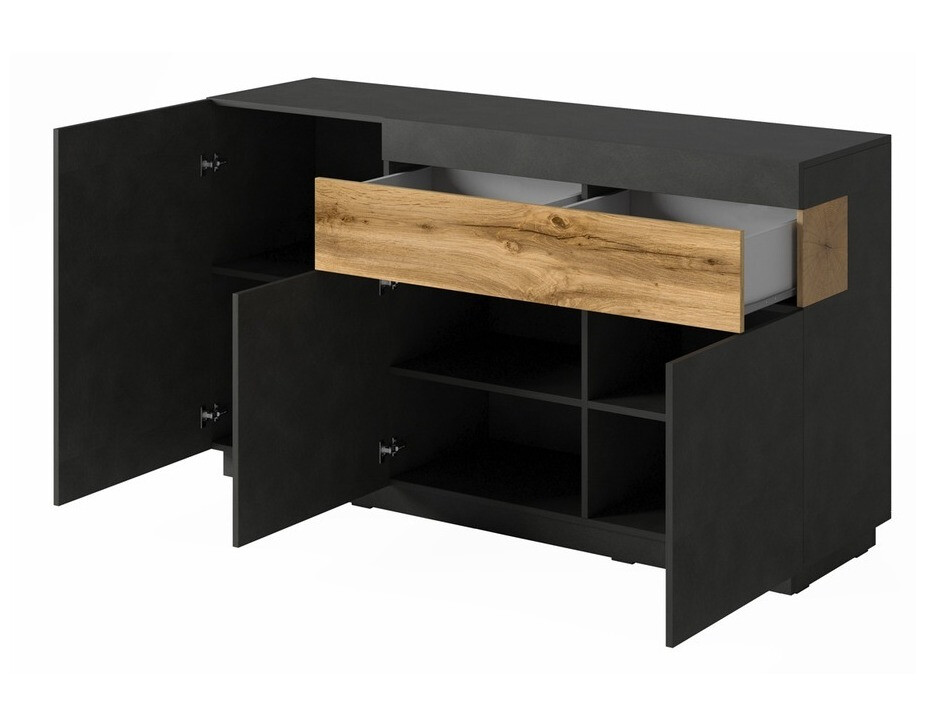 Komoda Livlore 105 (Siva Matera + Hrast Wotan)