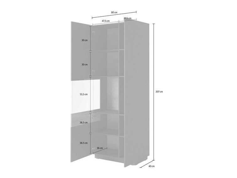 Set za dnevni boravak Livlore 108 (Siva Matera + Hrast Wotan)