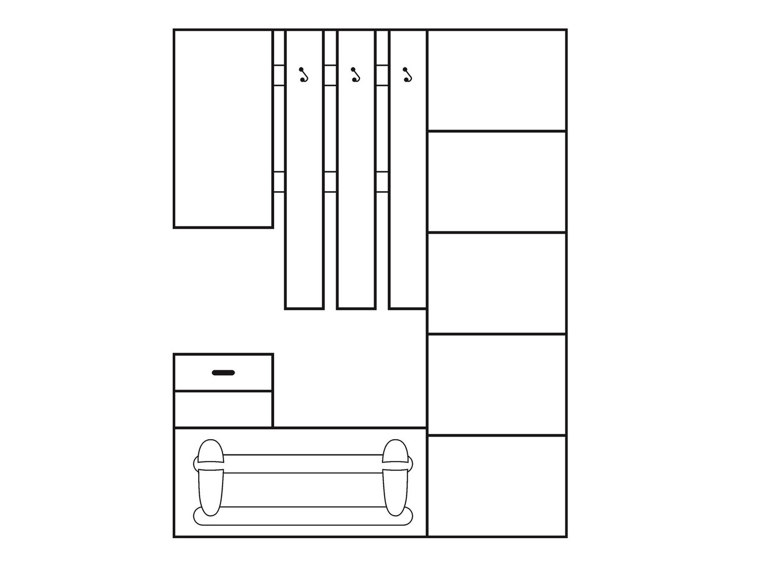 Set za hodnik Gilroy 106 (Craft Tabaco hrast + Krem)