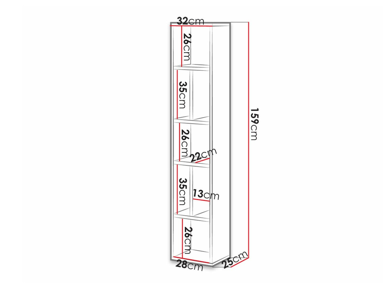 Zidna polica Torsone 106 (Antracit + Gloss antracit + Hrast Grandson)