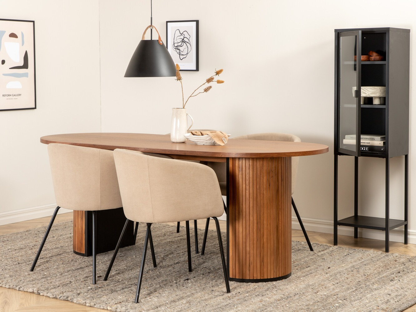 Blagovaonski set Dallas 2749 (Bež + Crna)