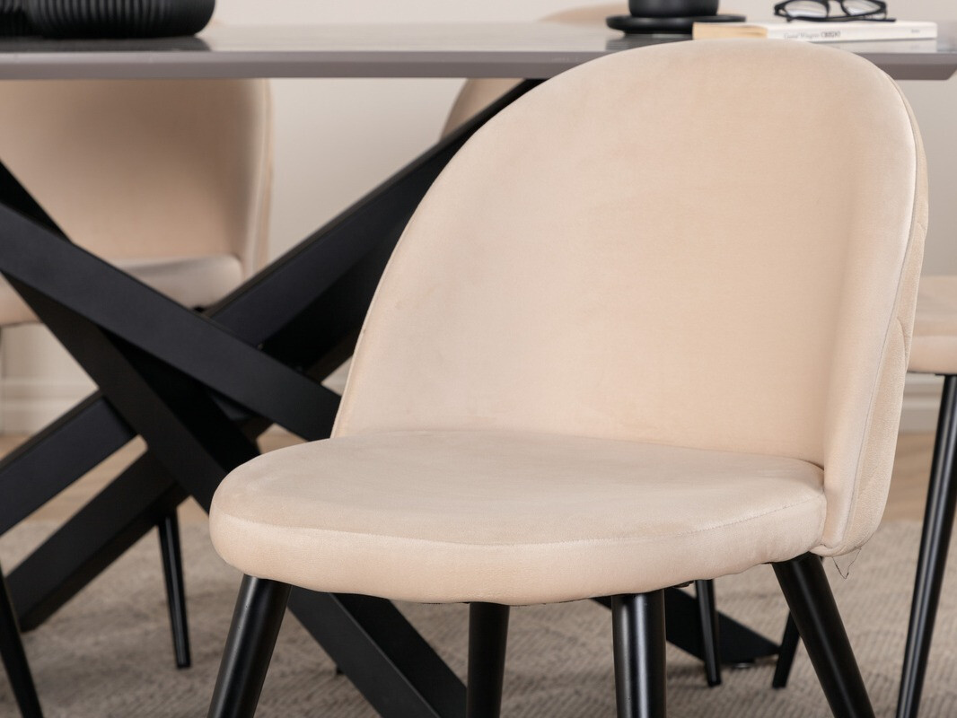 Blagovaonski set Dallas 3035 (Krem + Crna)