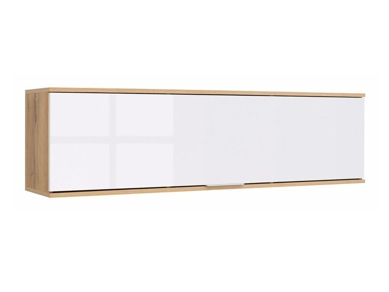 Zidni ormarić Tivetra 110 (Hrast Wotan + Sjajno bijela)