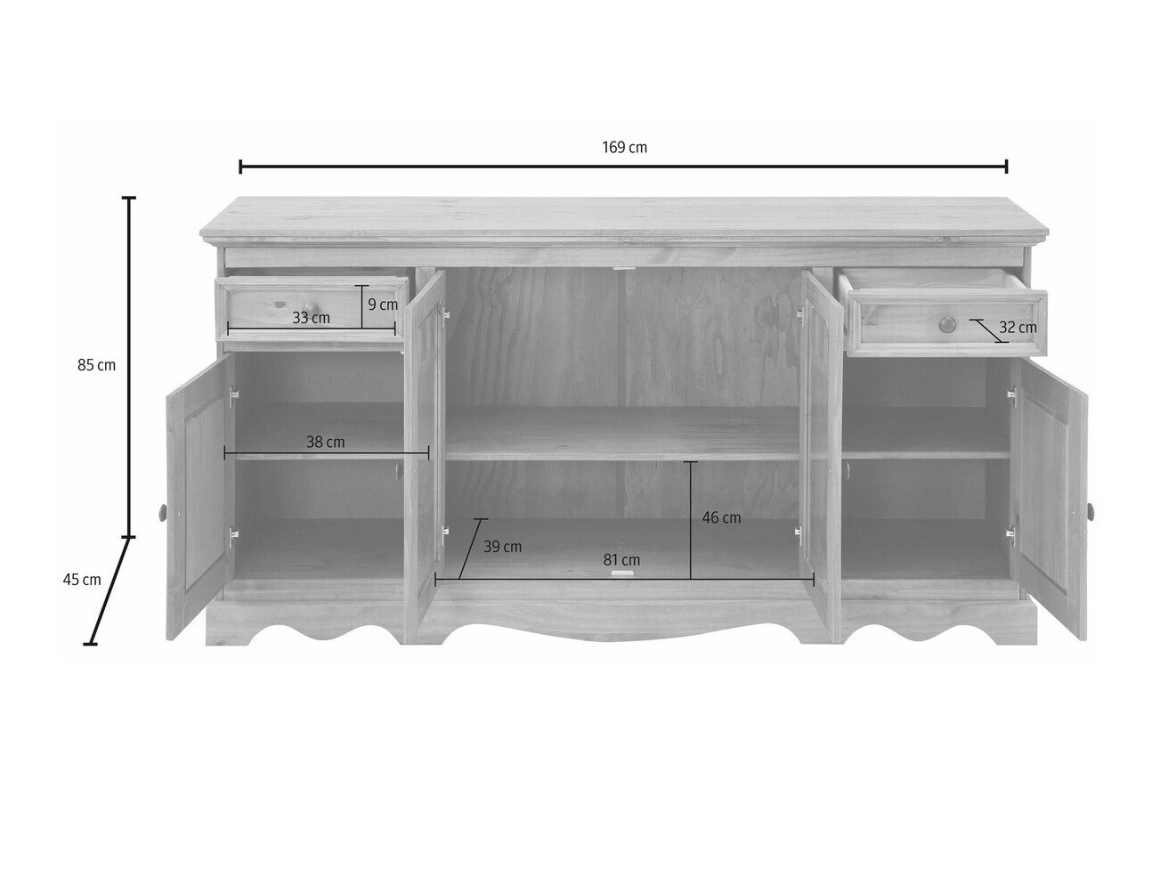 Komoda Fentivo 107 (Bijela)