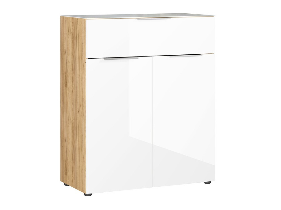 Komoda Sacramento 301 (Navarra hrast + Sjajno bijela)