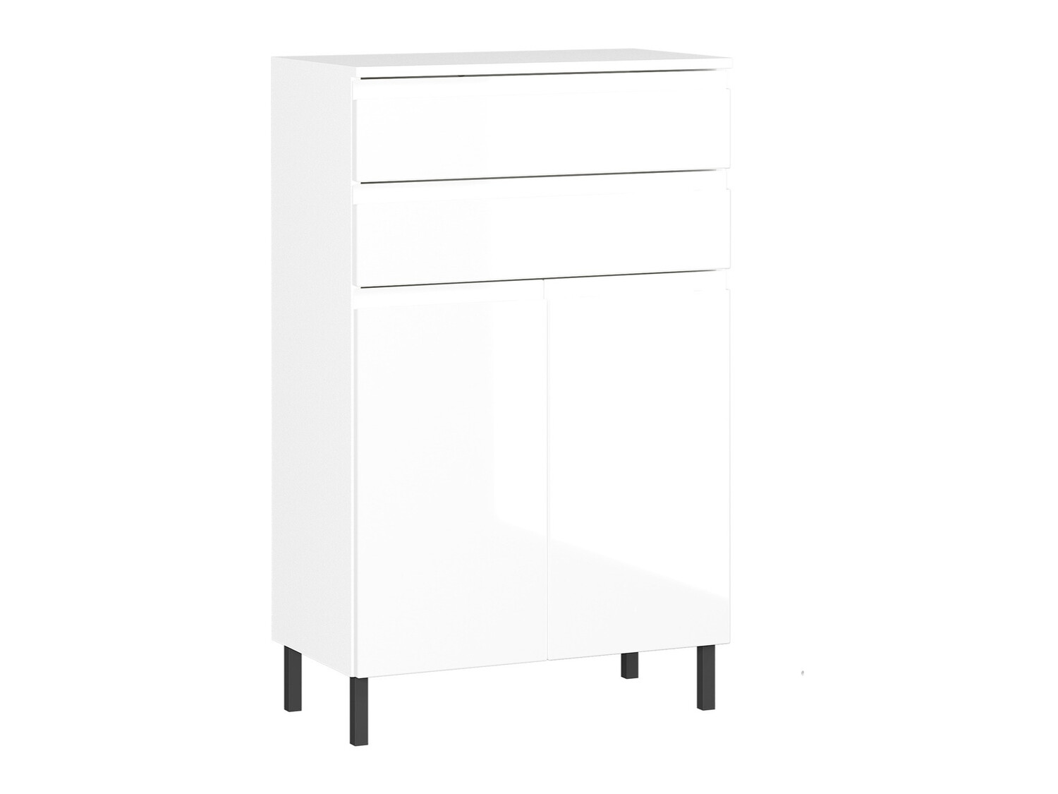 Samostojeći kupaonski ormarić Talmira 104 (Bijela + Sjajno bijela)