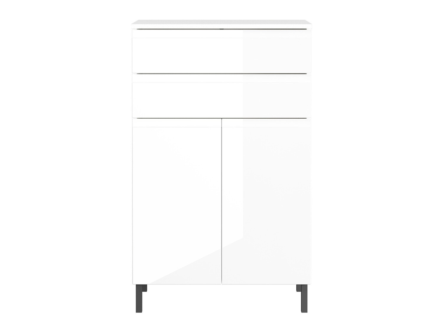 Samostojeći kupaonski ormarić Talmira 104 (Bijela + Sjajno bijela)