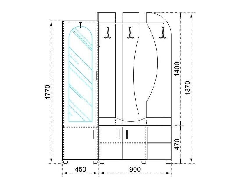 Set za hodnik Portland 150