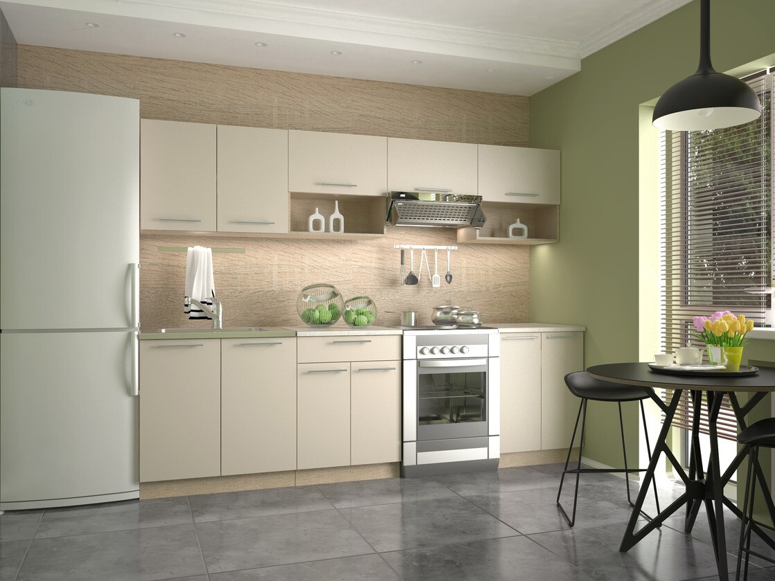 Kuhinjski set Houston 858 (Krem + Sonoma hrast)