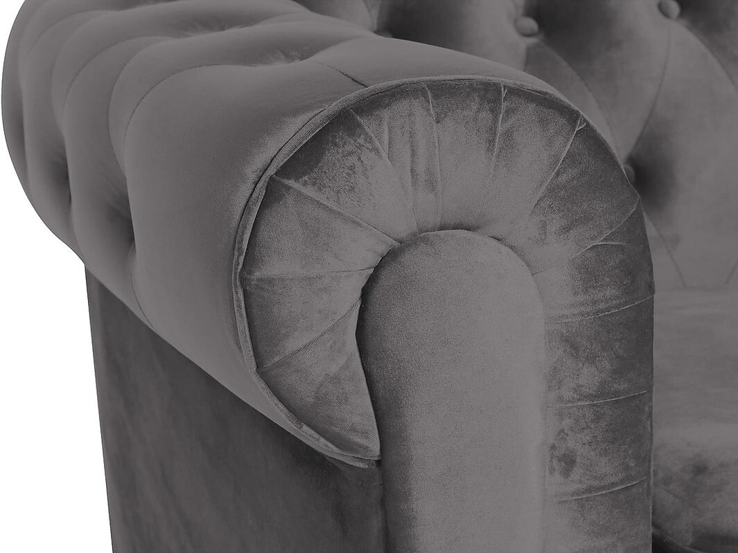 Chesterfield fotelja Manor House Ophfenu 100 (Tamno sivo)