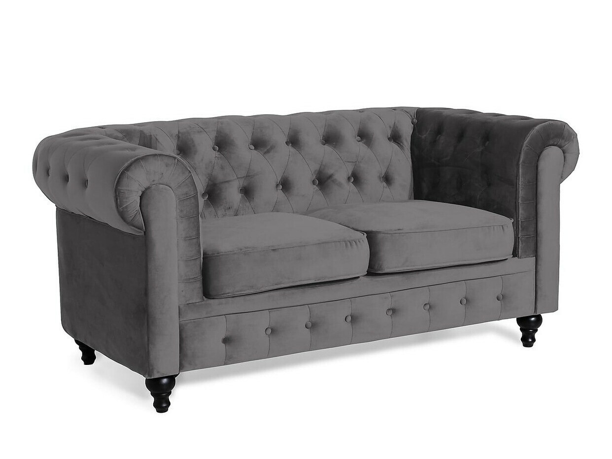 Chesterfield tapecirani namještaj Manor House Ophfenu 110 (Tamno sivo)