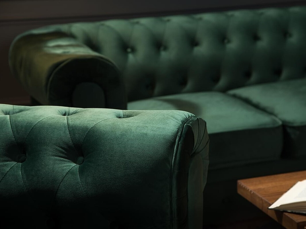 Chesterfield tapecirani namještaj Manor House Ophfenu 110 (Zelena)