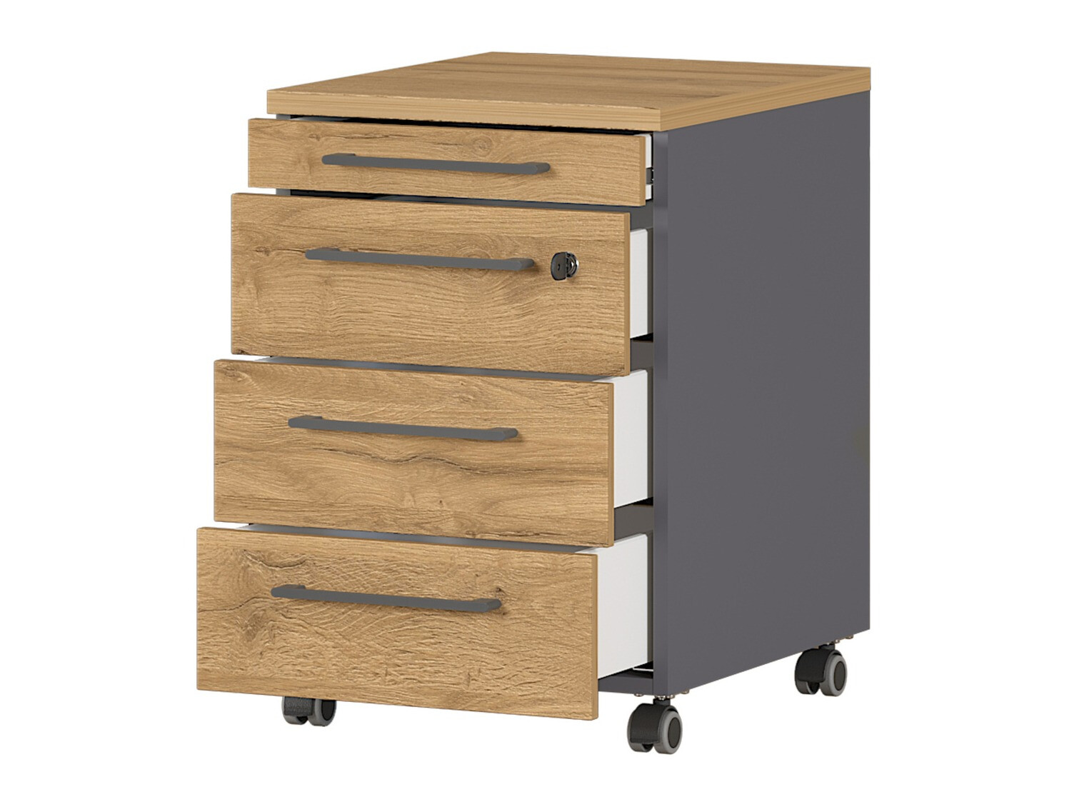 Ladičar Eliromo 107 (Grafit + Hrast Grandson)