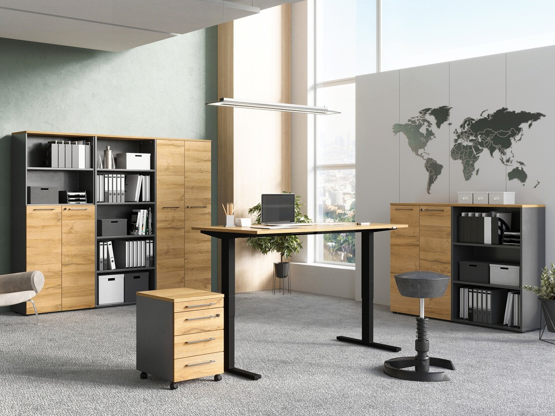 Ladičar Eliromo 107 (Grafit + Hrast Grandson)