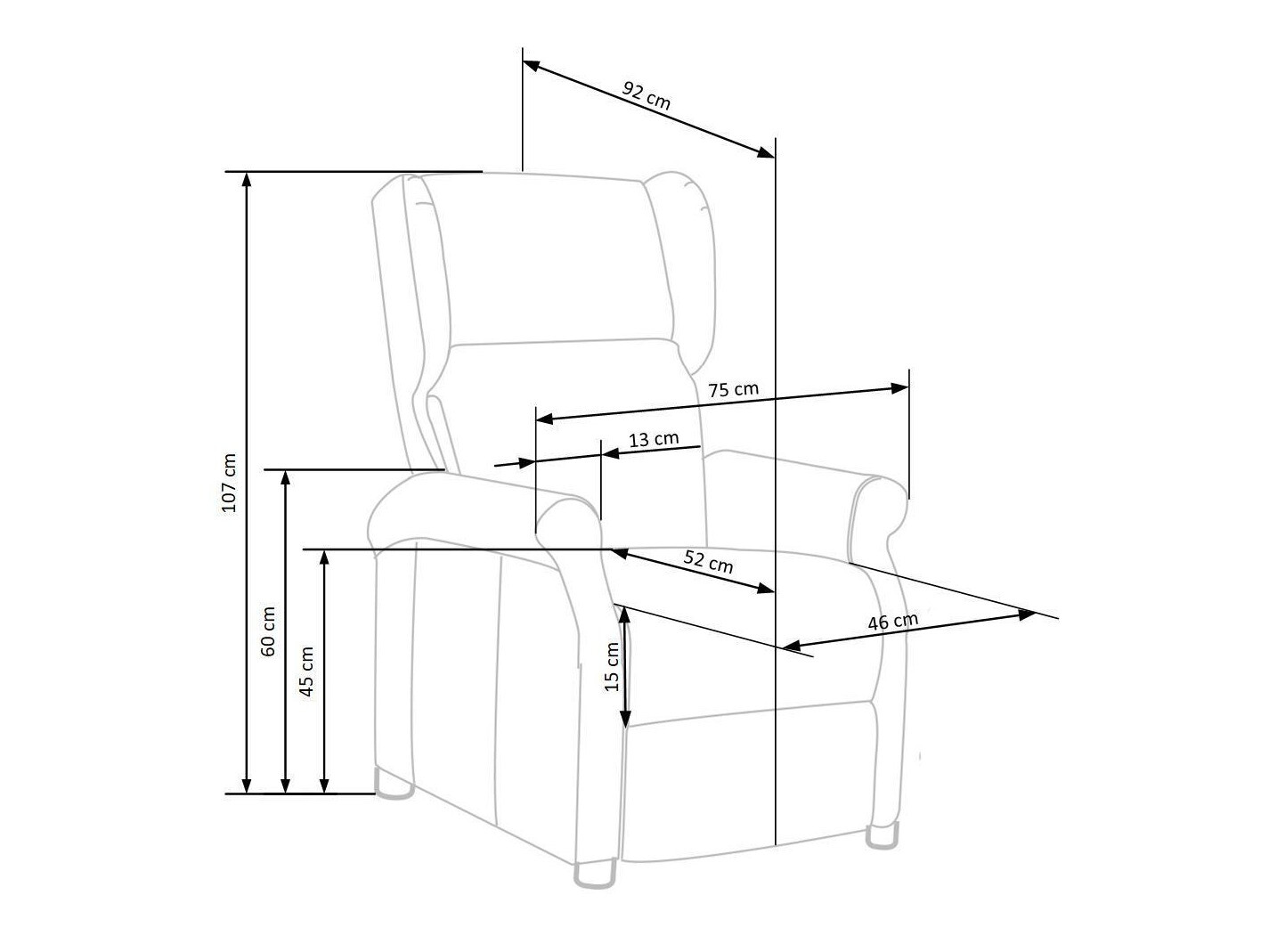 Podesiva fotelja Houston 854 (Siva)