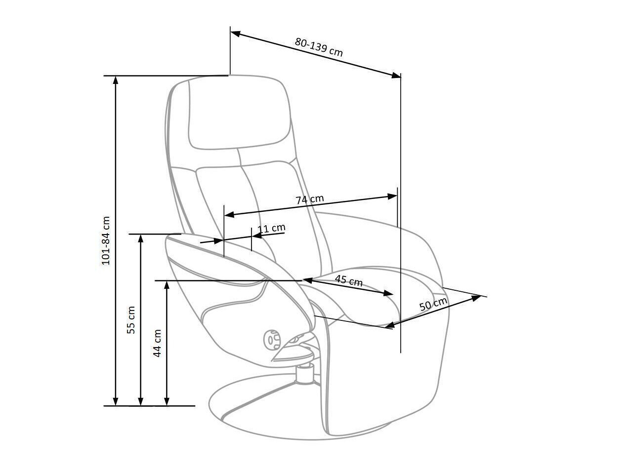 Podesiva fotelja Houston 492 (Cappuccino)