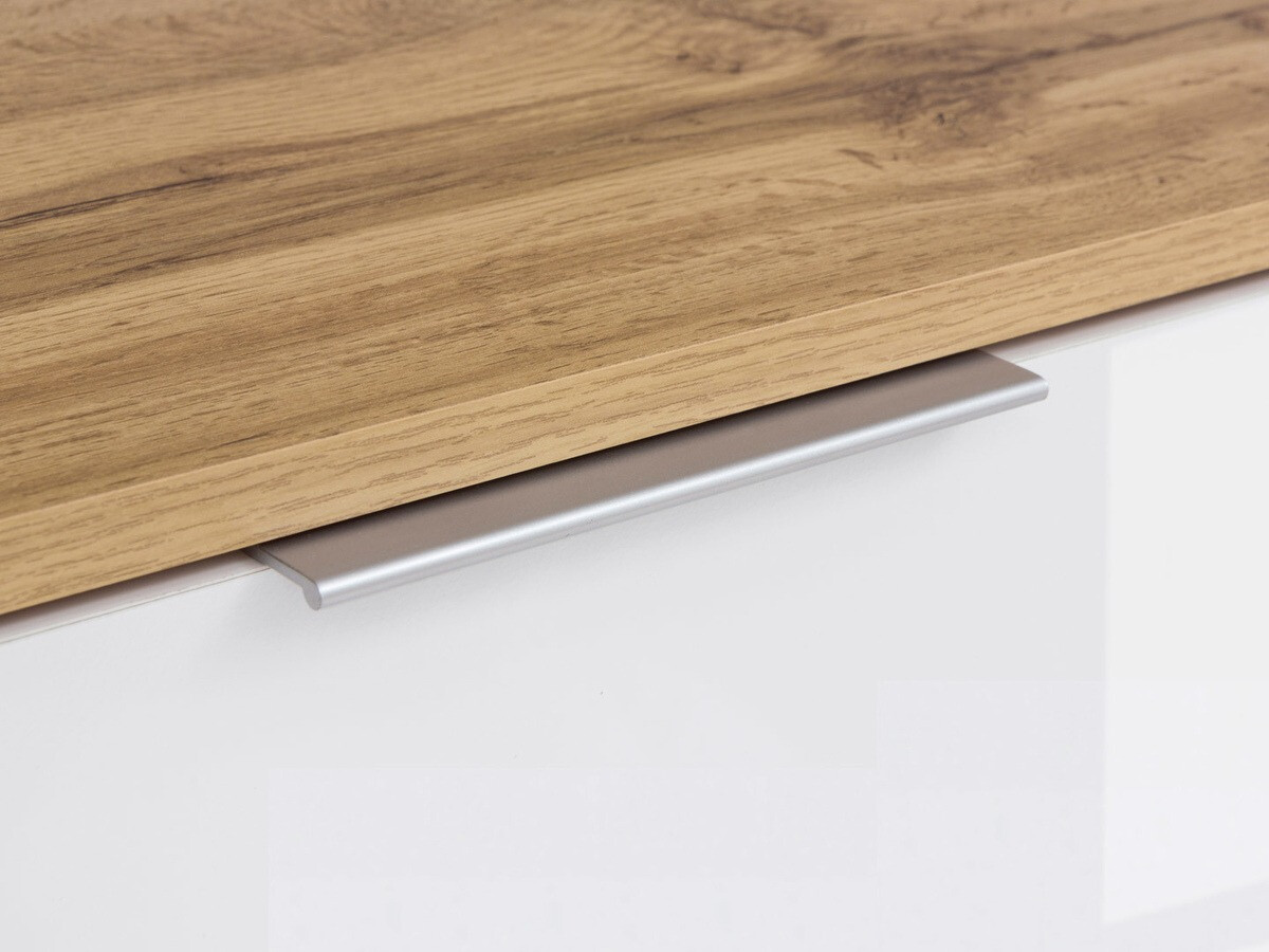 Komoda Tivetra 101 (Hrast Wotan + Sjajno bijela)