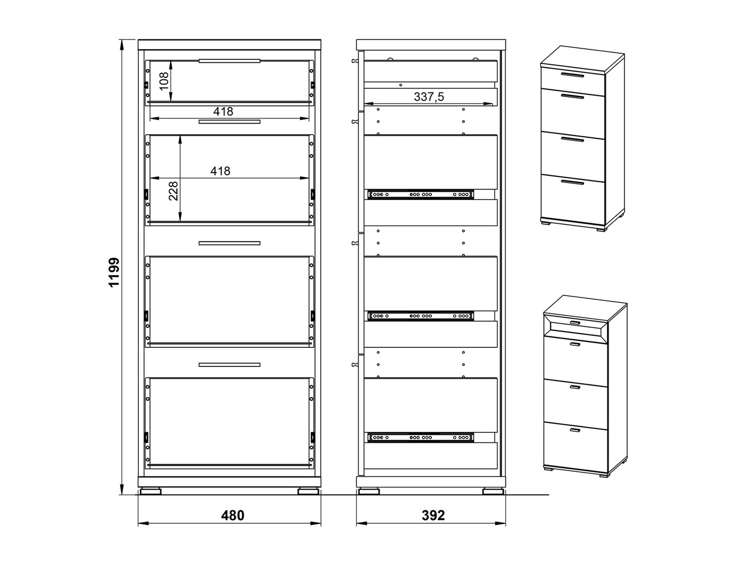 Komoda Sacramento 457 (Hrast San Remo)
