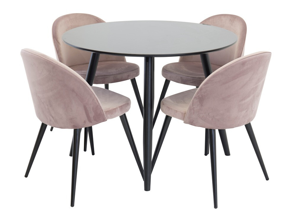 Stolica Dallas 153 (Zagasito ružičasta + Crna)