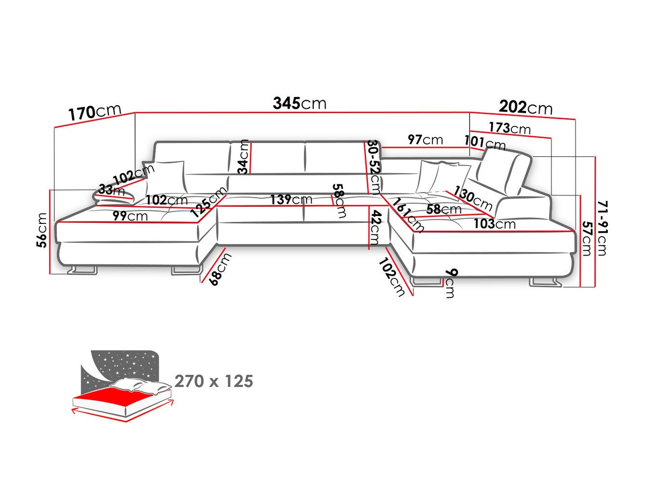 Kutna garnitura Comfivo 190 (Alfa 17)