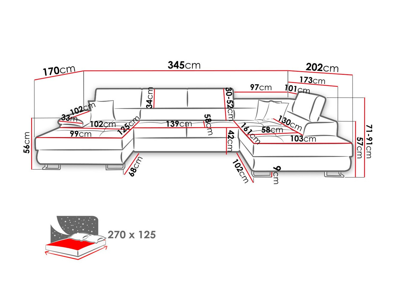 Kutna garnitura Comfivo Ruta IV (Soft 011 + Lux 06 + Soft 011)