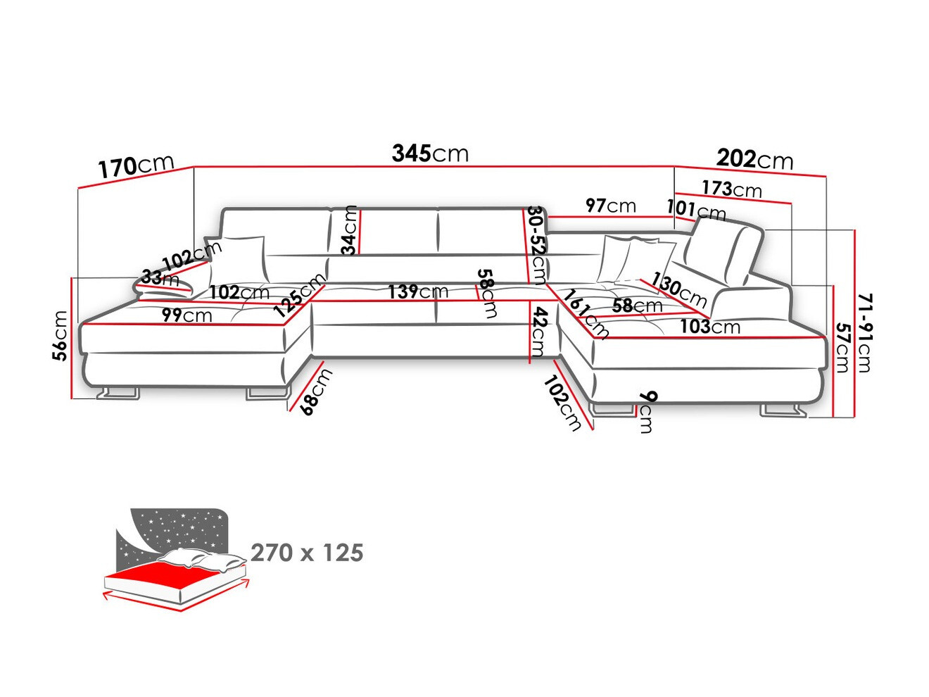 Kutna garnitura Comfivo Ruta IV (Soft 011 + Lux 06 + Soft 011)