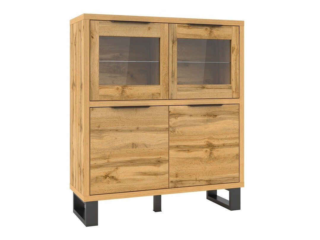 Polica Avicavu 103 (Hrast Wotan + Crna)