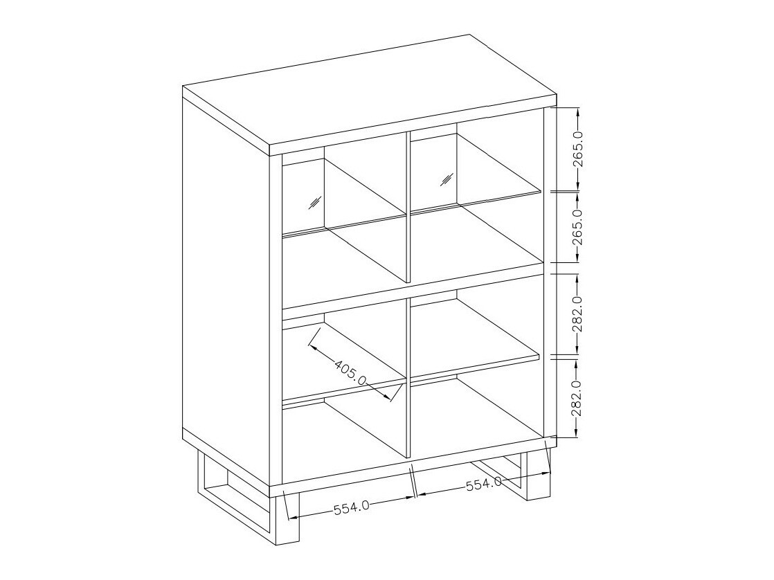 Polica Avicavu 103 (Hrast Wotan + Crna)