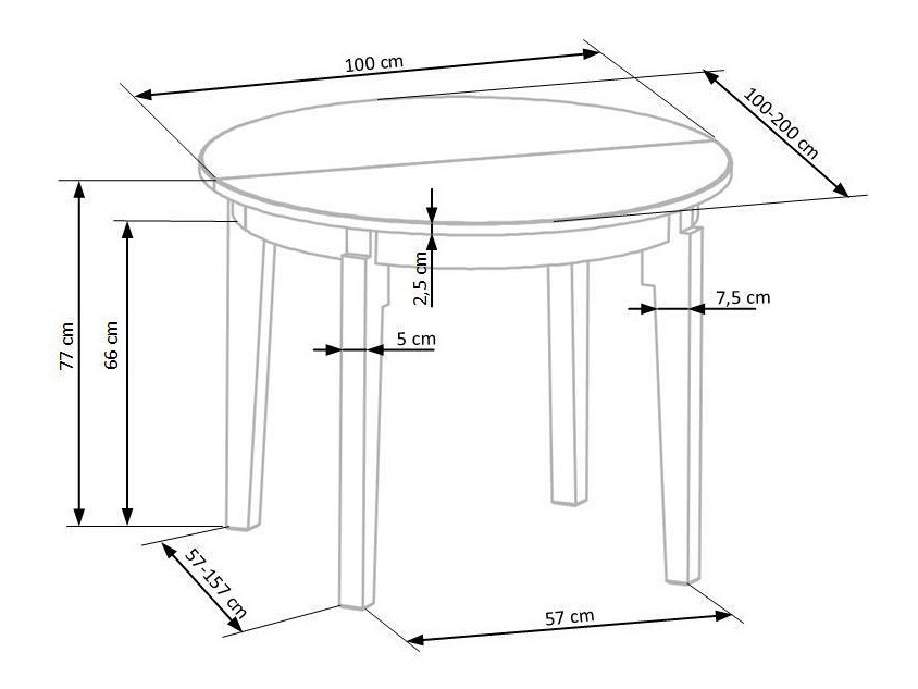 Stol Houston 785 (Hrast u boji meda)