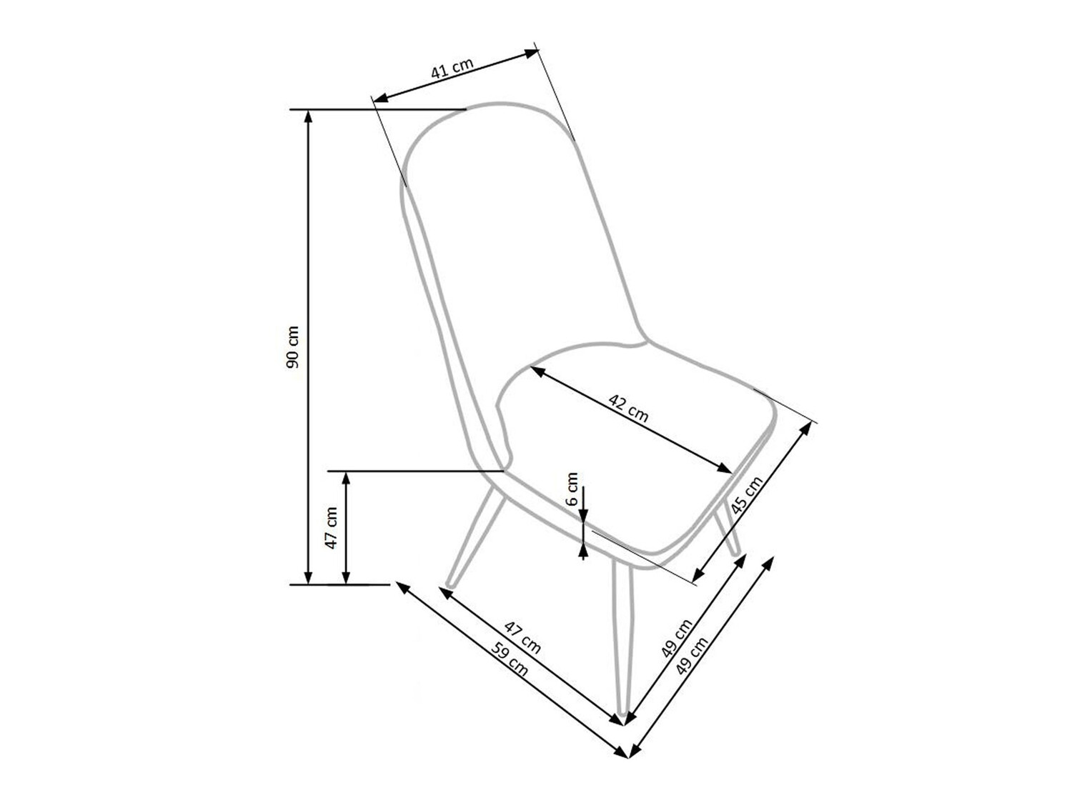 Stolica Houston 562 (Krem + Hrast u boji meda)