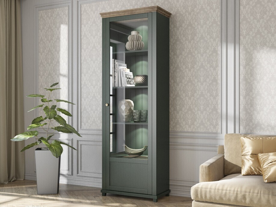 Polica Tolnue 101 (Tamnozelena + Hrast Lefkas)