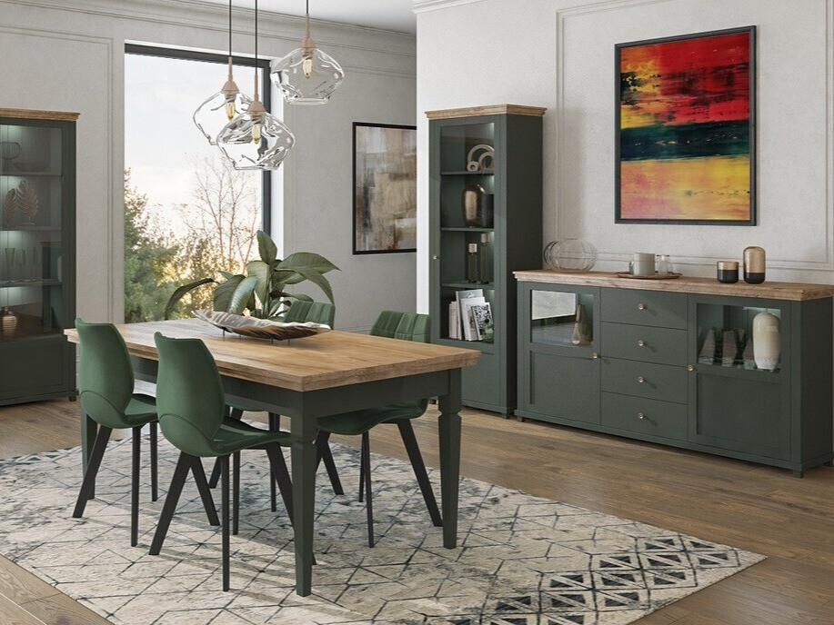 Polica Tolnue 101 (Tamnozelena + Hrast lefkas)