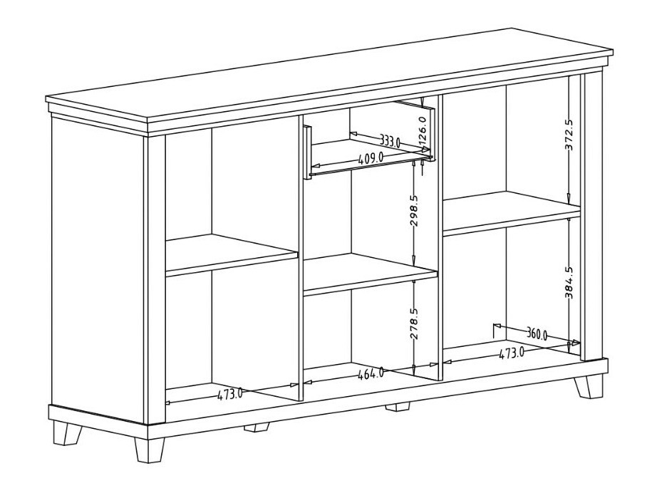 Komoda Tolnue 106 (Tamnozelena + Hrast lefkas)
