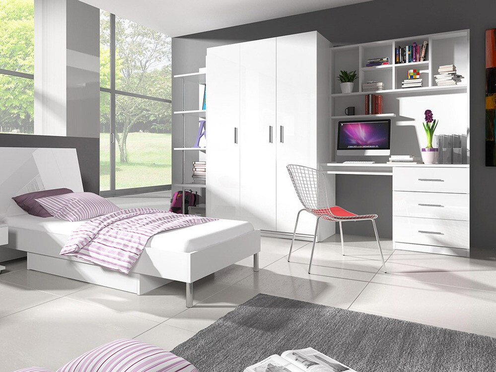 Uredski stol Salmere 109 (Bijela + Sjajno bijela)