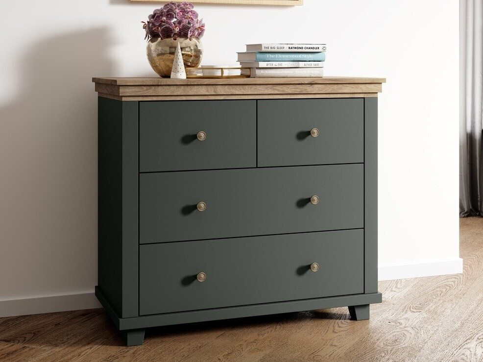 Komoda Tolnue 118 (Tamnozelena + Hrast Lefkas)