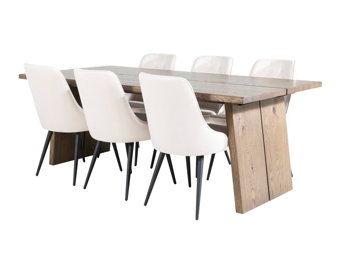 Blagovaonski set Dallas 1807 (Crna + Bež)