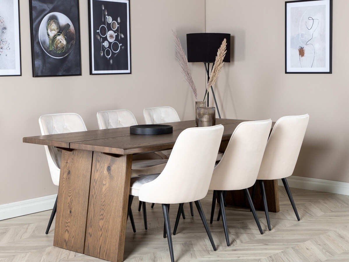 Blagovaonski set Dallas 1807 (Crna + Bež)