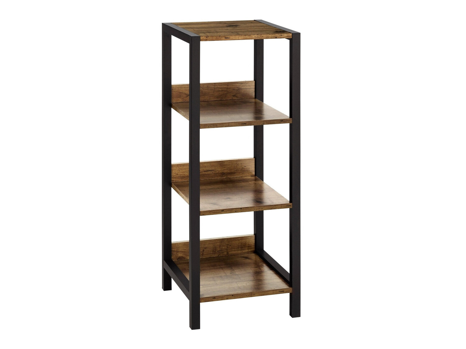 Polica Larnovo 107 (Tamni hrast + Crna)