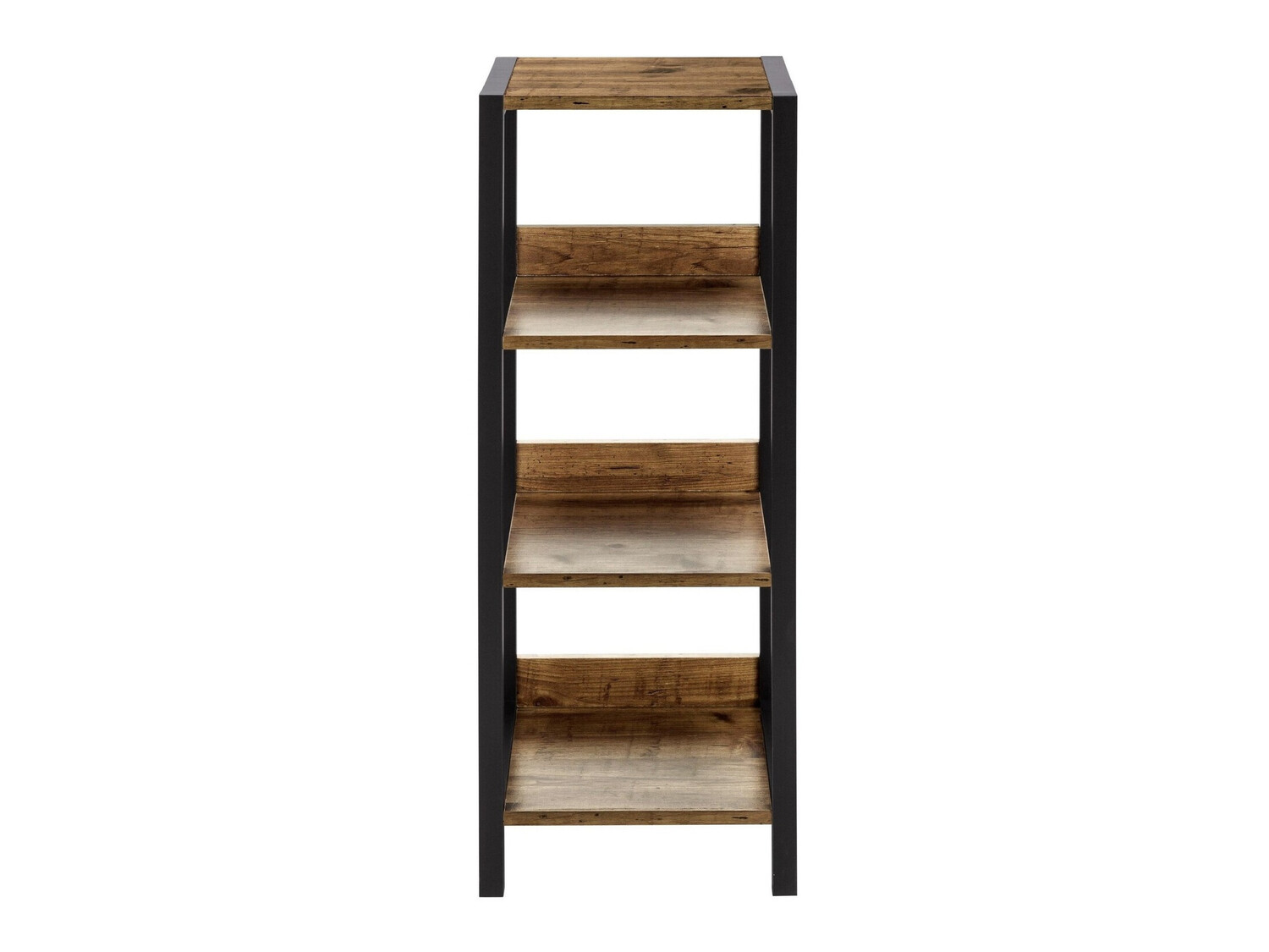 Polica Larnovo 107 (Tamni hrast + Crna)