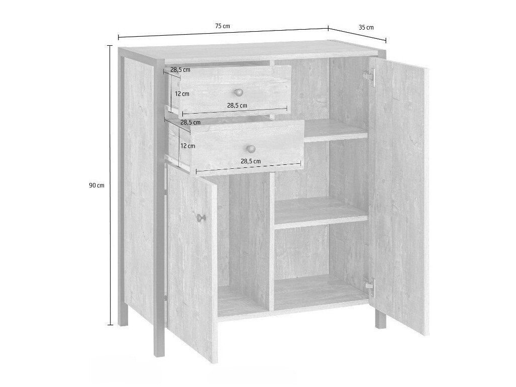 Samostojeći kupaonski ormarić Larnovo 106