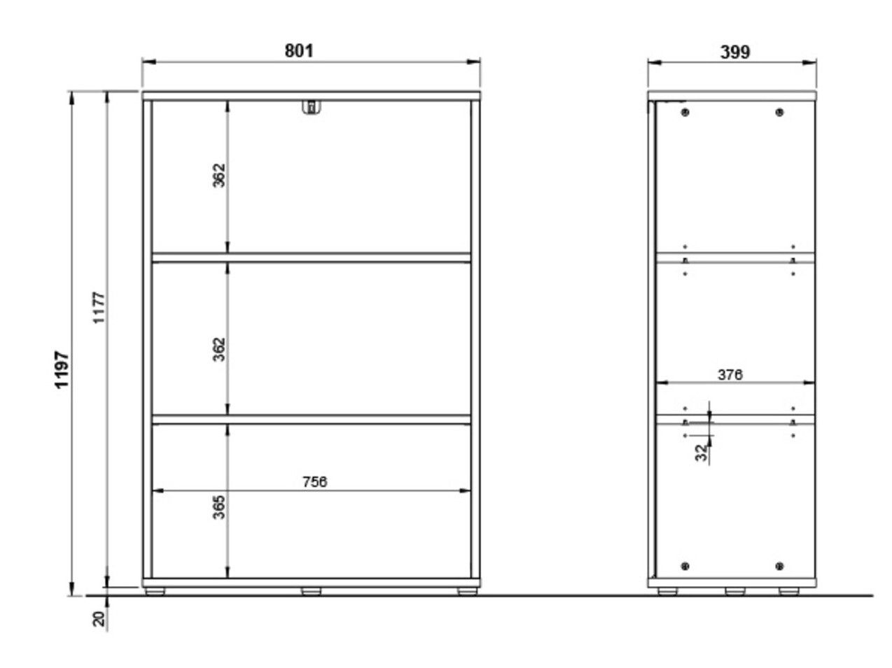 Polica Eliromo 101 (Grafit)