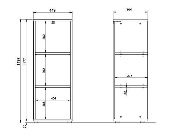 Polica Eliromo 100 (Grafit + Hrast Grandson)