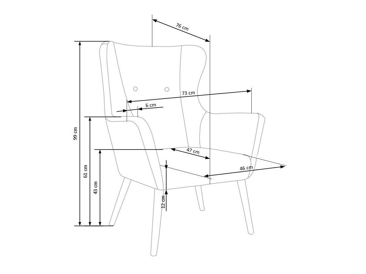 Fotelja Houston 373 (Tamno siva)