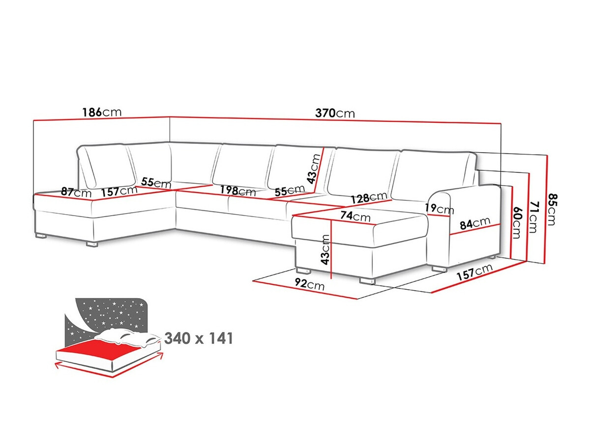 Kutna garnitura Comfivo Flumen III (Abriamo 03)