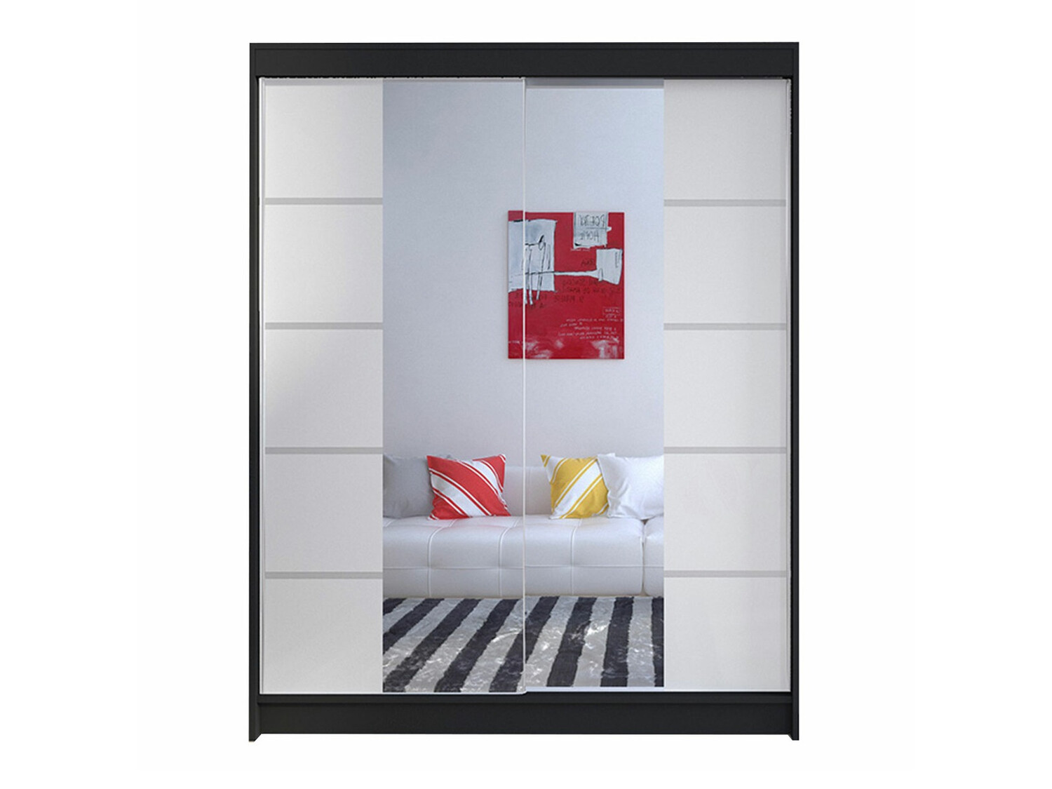 Ormar Closico 146 (Crna + Bijela)